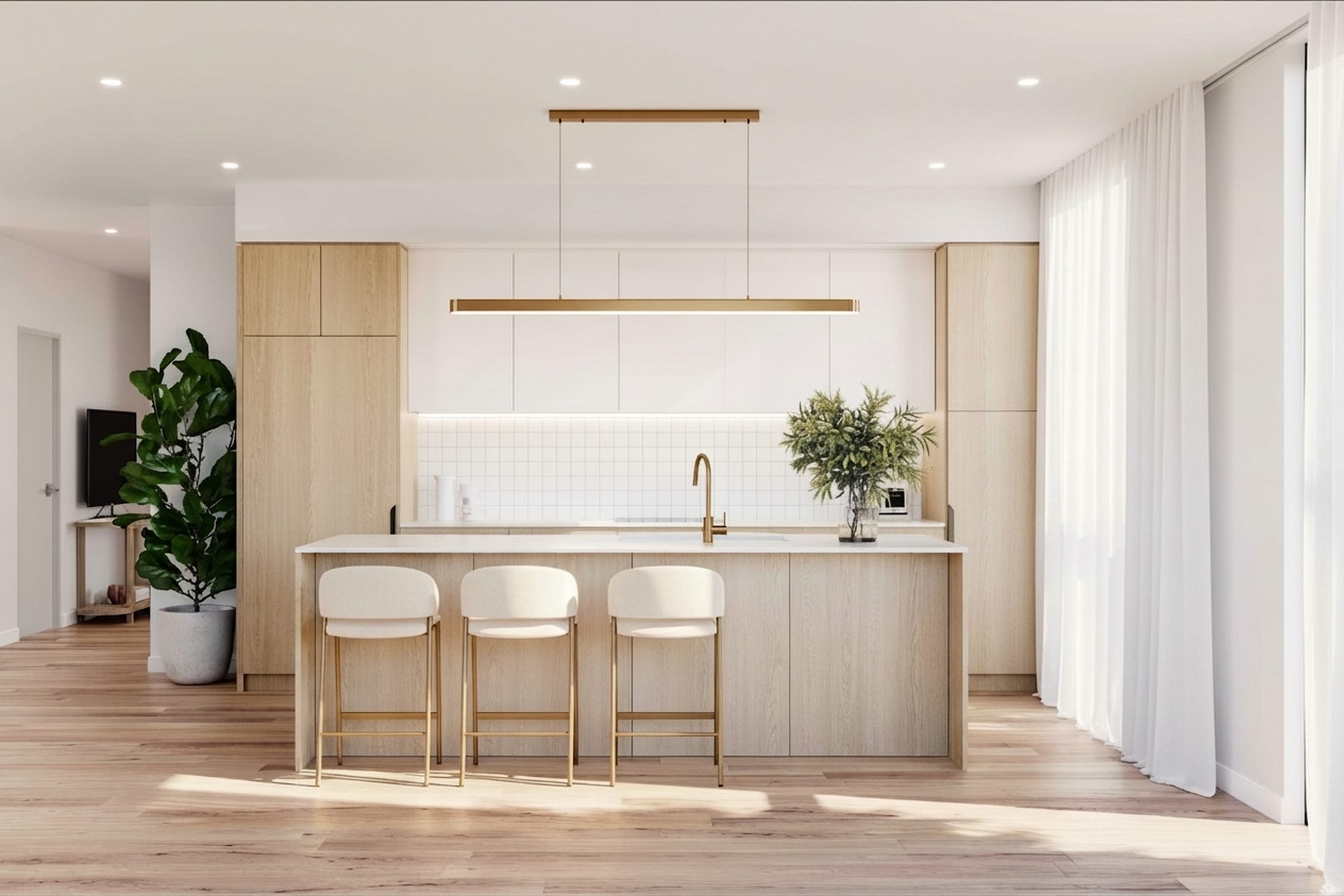 Duke & Stone open plan kitchen and living